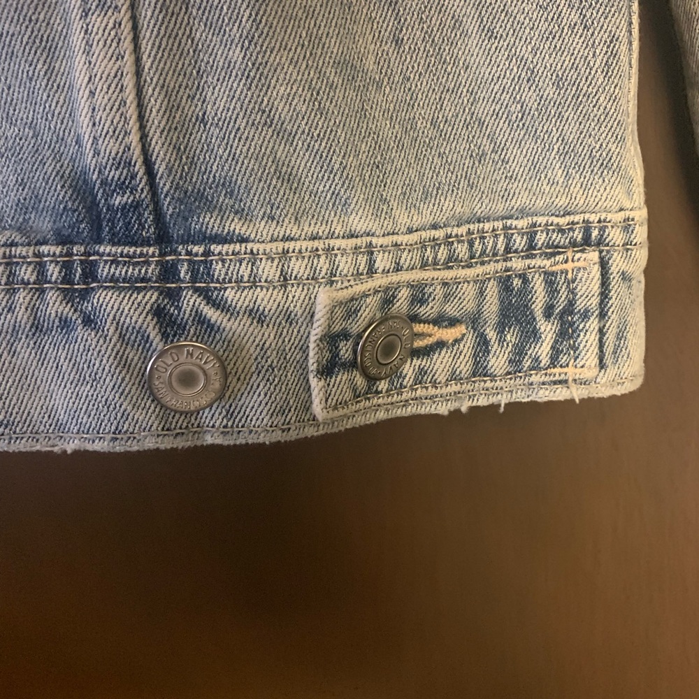 Blue Distressed Jean Jacket - Picture 7 of 8